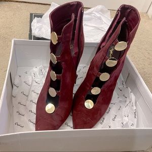 Qupid red heel booties 8.5